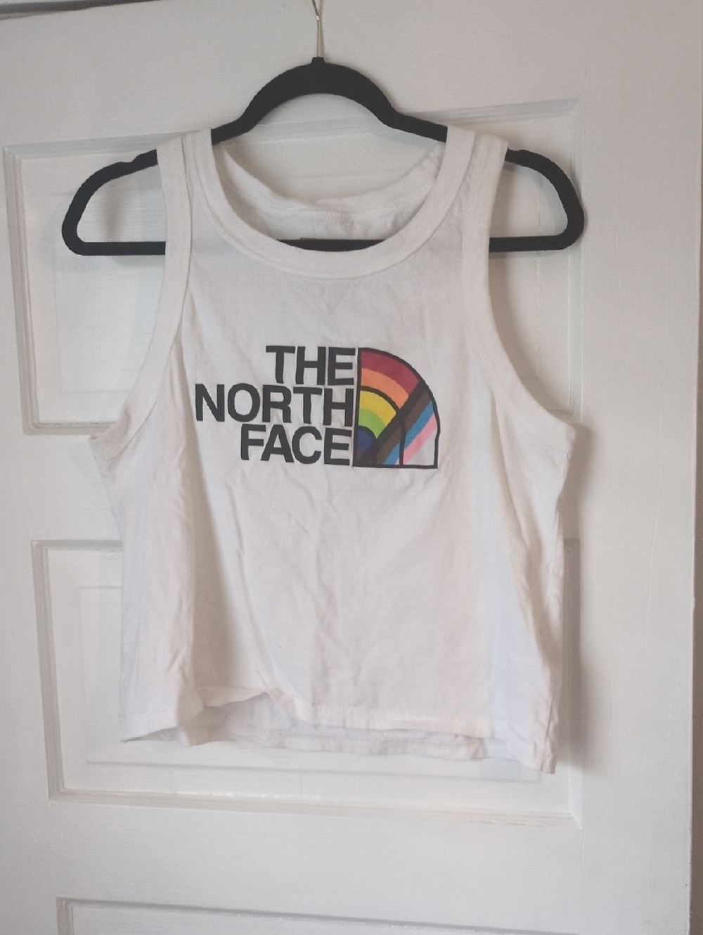 The North Face White Tank with Rainbow Arch Logo